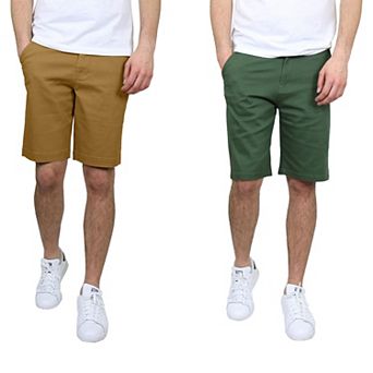 Men's Galaxy 10.5" 5-Pocket Flat-Front Slim-Fit Stretch Chino Shorts 2-Pack