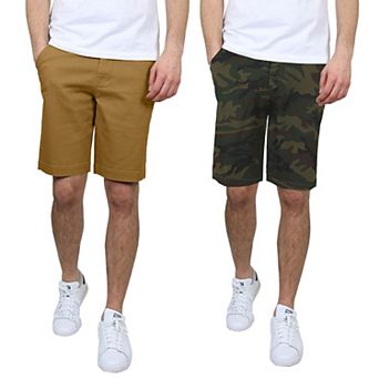 Men's Galaxy 10.5" 5-Pocket Flat-Front Slim-Fit Stretch Chino Shorts 2-Pack