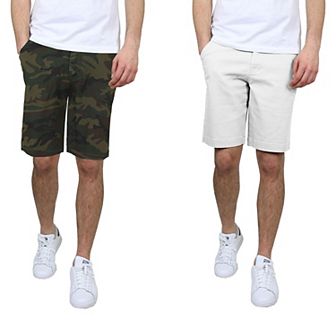 Men's Galaxy 10.5" 5-Pocket Flat-Front Slim-Fit Stretch Chino Shorts 2-Pack