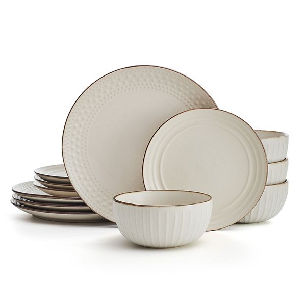 Pfaltzgraff Janelle 12-Piece Dinnerware Set - Beige