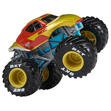 Monster Jam Marvel 2-Piece Iron Man Vs. War Machine Die-Cast 1:64 Scale Monster Truck Set