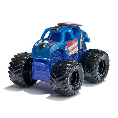 Monster Jam Marvel Winter Soldier, Captain America & War Machine Mini Monster Truck 3-Pack Set