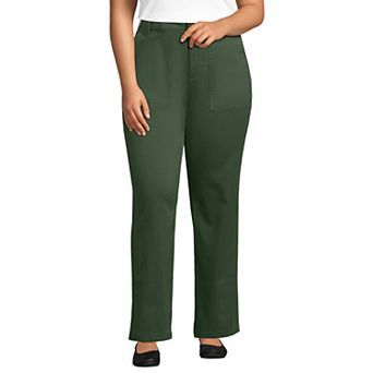 Plus Size Lands' End High-Rise Chino Utility Straight Leg Pants