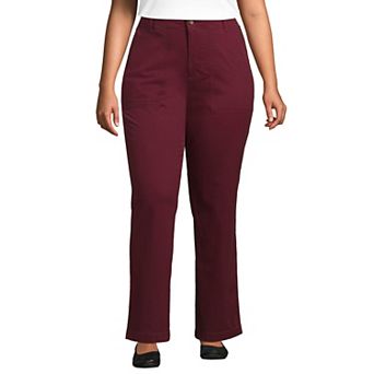 Plus Size Lands' End High-Rise Chino Utility Straight Leg Pants