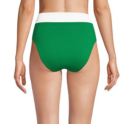 Women s Lands End Reversible High Waisted Bikini Swim Bottoms