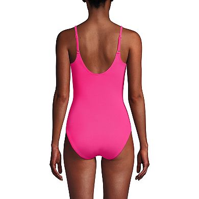 Women's Lands' End Chlorine Resistant Tugless One-Piece Swimsuit