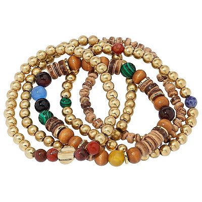 Sonoma Goods For Life® Gold Tone Acrylic Wood Beaded