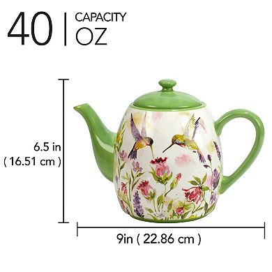 Certified International Hummingbird Teapot