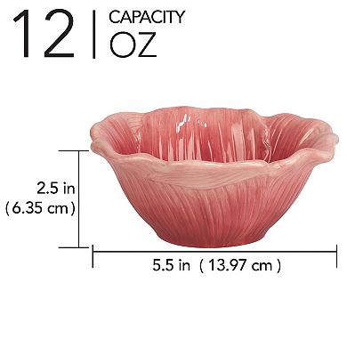 Certified International 4-Piece Hummingbird Ice Cream Bowl Set