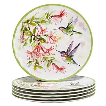 Certified International Hummingbird 6 pc Dinner Plate Set