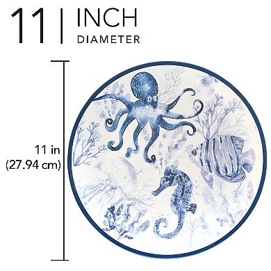 Certified International 6-Piece Sea Life Dinner Plate Set
