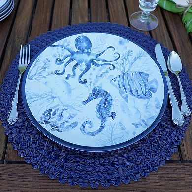 Certified International 6-Piece Sea Life Dinner Plate Set