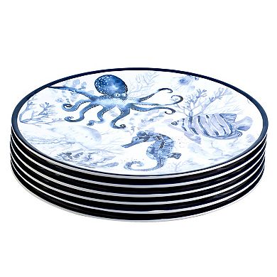 Certified International 6-Piece Sea Life Dinner Plate Set