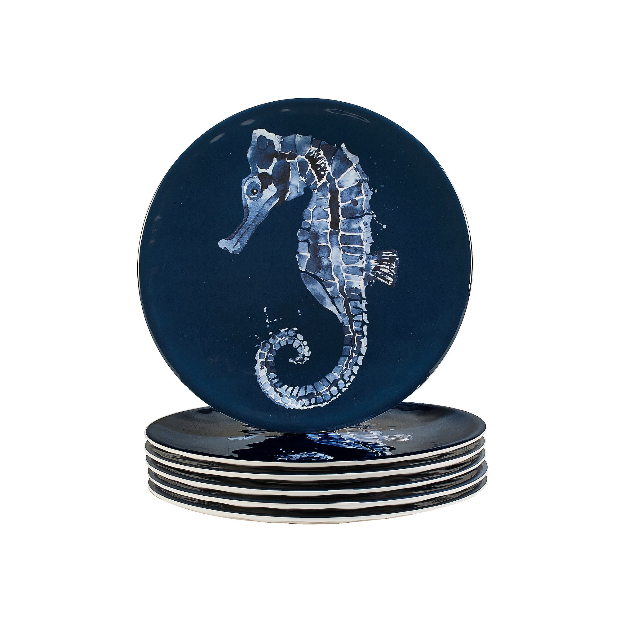 Certified International Sea Life 6-Piece Salad Plate Set, Multi