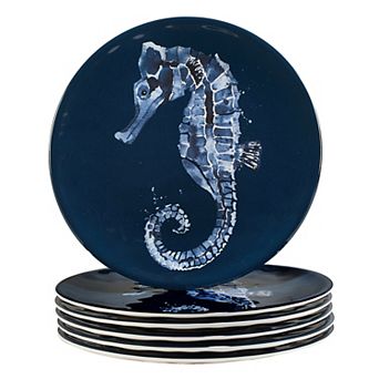 Certified International Sea Life 6 pc Salad Plate Set