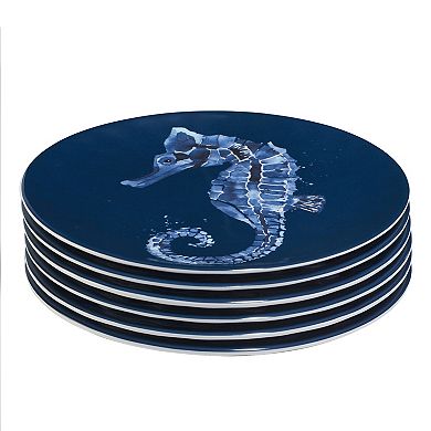 Certified International Sea Life 6-Piece Salad Plate Set