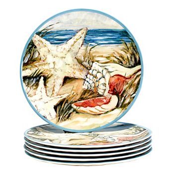Certified International Seacoast 6 pc Dinner Plate Set