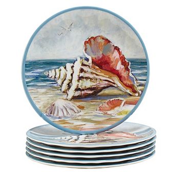 Certified International Seacoast 6 pc Salad Plate Set
