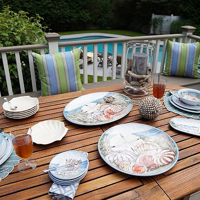 Certified International 6-Piece Scallop Shell Candy Plate Set