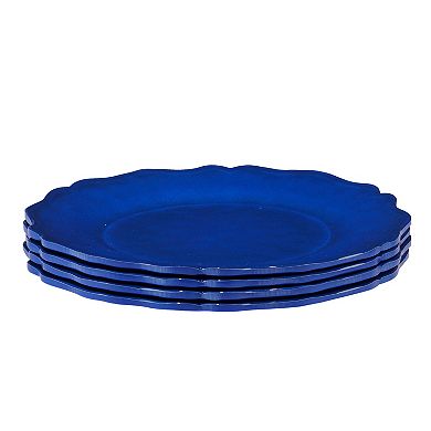 Certified International 4-Piece Blue Indigo Crackle Salad Plate Set