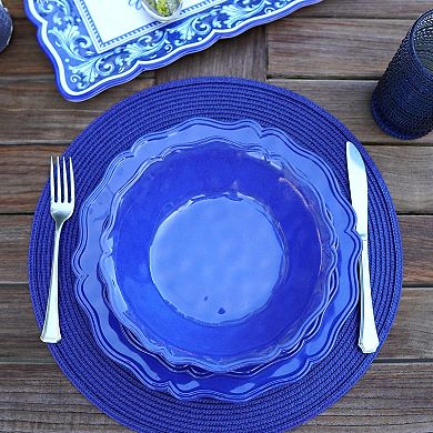 Certified International 4-Piece Blue Indigo Crackle Bowl Set