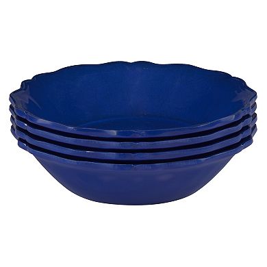 Certified International 4-Piece Blue Indigo Crackle Bowl Set