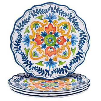 Certified International 4 pc Flores Dinner Plate Set
