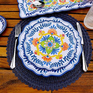 Certified International 4-Piece Flores Salad Plate Set