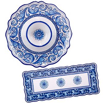 Certified International 2 pc Veranda Appetizer Plate Set