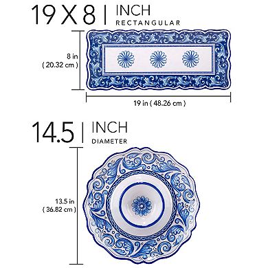 Certified International 2-Piece Veranda Appetizer Plate Set