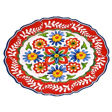 Certified International 2-Piece Flores Platter Set