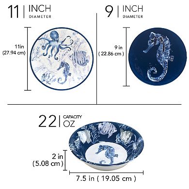 Certified International 12-Piece Sea Life Dinnerware Set