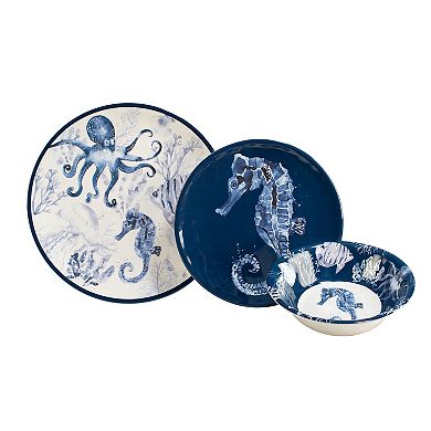 Certified International 12-Piece Sea Life Dinnerware Set