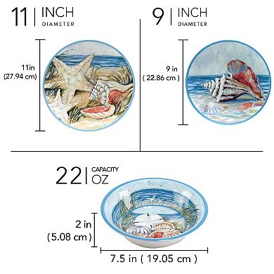 Certified International 12-Piece Seacoast Dinnerware Set
