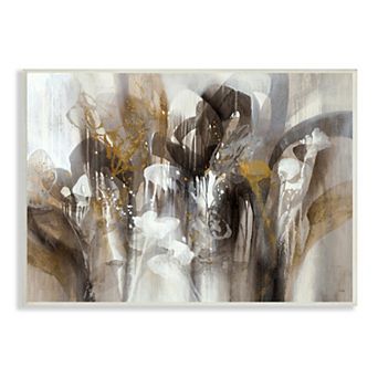 Stupell Home Decor Abstract Cascading Shapes Modern Brown Wall Art