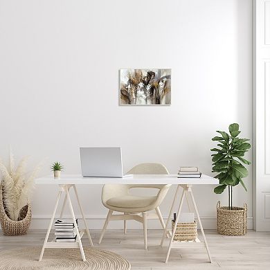 Stupell Home Decor Abstract Cascading Shapes Modern Brown Wall Art