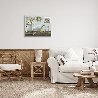 Stupell Home Decor Farmhouse Bathroom Counter Still Life Canvas Wall Art