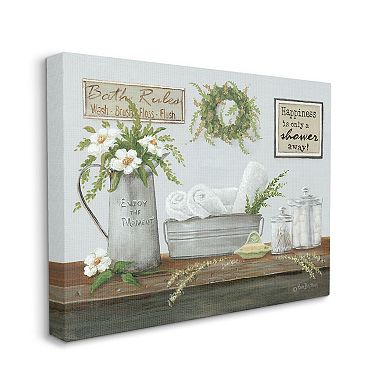 Stupell Home Decor Farmhouse Bathroom Counter Still Life Canvas Wall Art