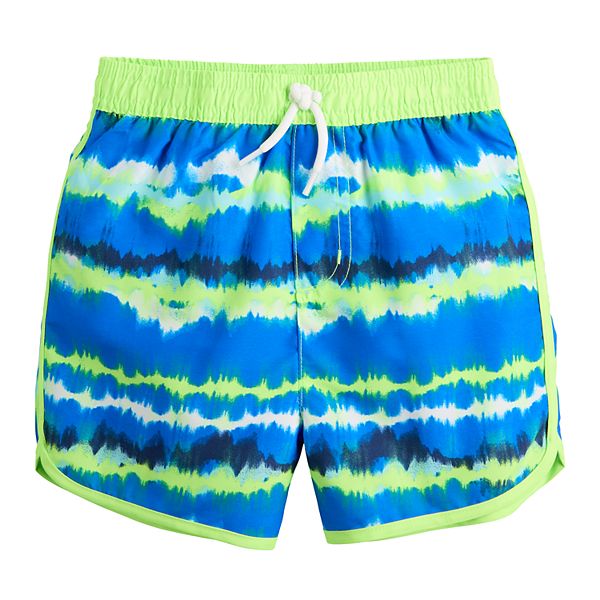 Baby & Toddler Boy Jumping Beans® Dolphin Hem Board Shorts - Blue Tie Dye (12 MONTHS)