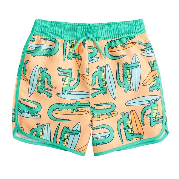 Baby & Toddler Boy Jumping Beans® Dolphin Hem Board Shorts - Orange Gators (12 MONTHS)