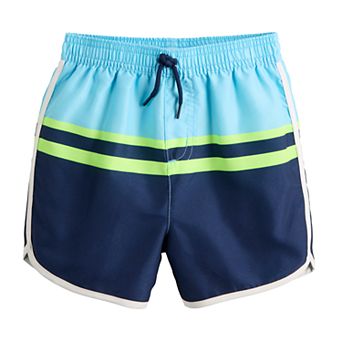 Baby & Toddler Boy Jumping Beans® Striped Dolphin Hem Board Shorts