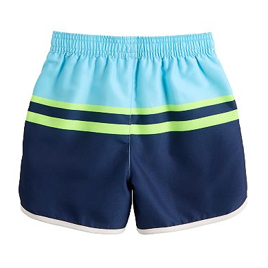 Baby & Toddler Boy Jumping Beans® Striped Dolphin Hem Board Shorts