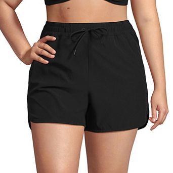 Plus Size Lands' End Woven Packable Swim Cover-up Shorts