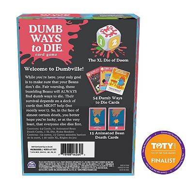 Boys and Girls Spin Master Games, Dumb Ways to Die, The Viral Hit Card Game for College, Birthday Games, Friendsgiving, Party Games, Fun for Ages 12+