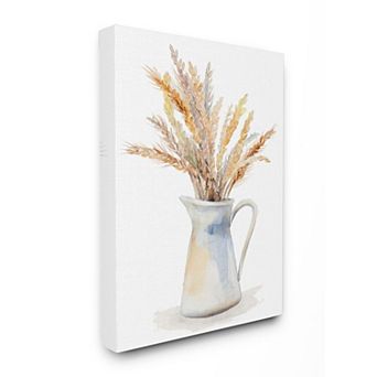 Stupell Home Decor Wheat In Jug Still Life Watercolor Canvas Wall Art