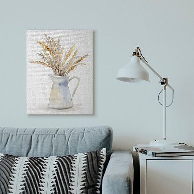 Stupell Home Decor Wheat In Jug Still Life Watercolor Canvas Wall Art