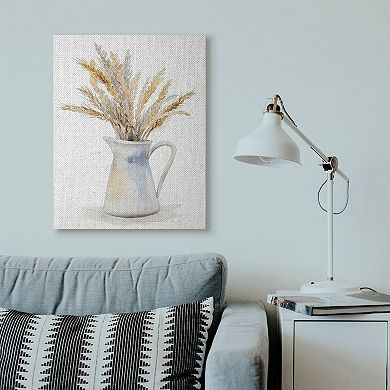 Stupell Home Decor Wheat In Jug Still Life Watercolor Canvas Wall Art