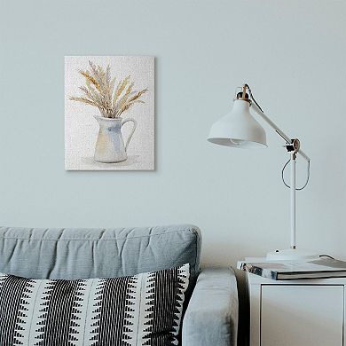 Stupell Home Decor Wheat In Jug Still Life Watercolor Canvas Wall Art