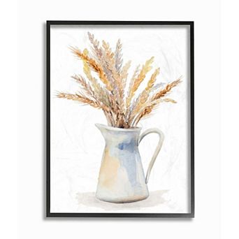 Stupell Home Decor Wheat In Jug Still Life Watercolor Framed Wall Art