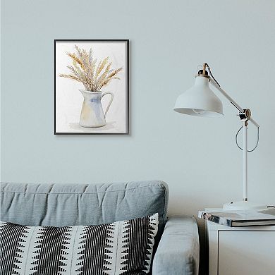 Stupell Home Decor Wheat In Jug Still Life Watercolor Framed Wall Art